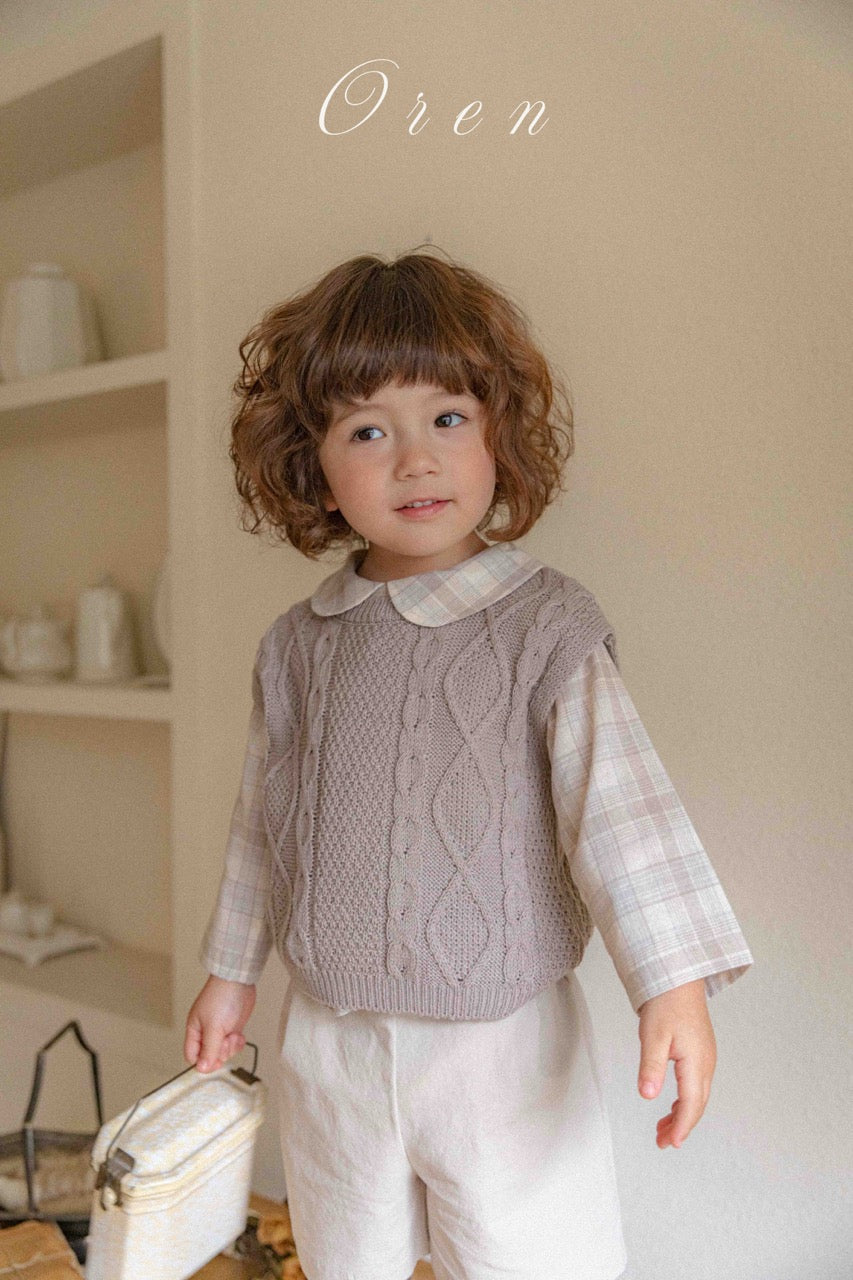 韓國童裝 25秋 | OR25321 Knit Vest