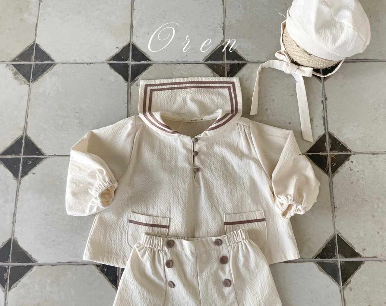 韓國童裝 25秋 | OR25312 Lucien Marine Collection - Top and bottom Set