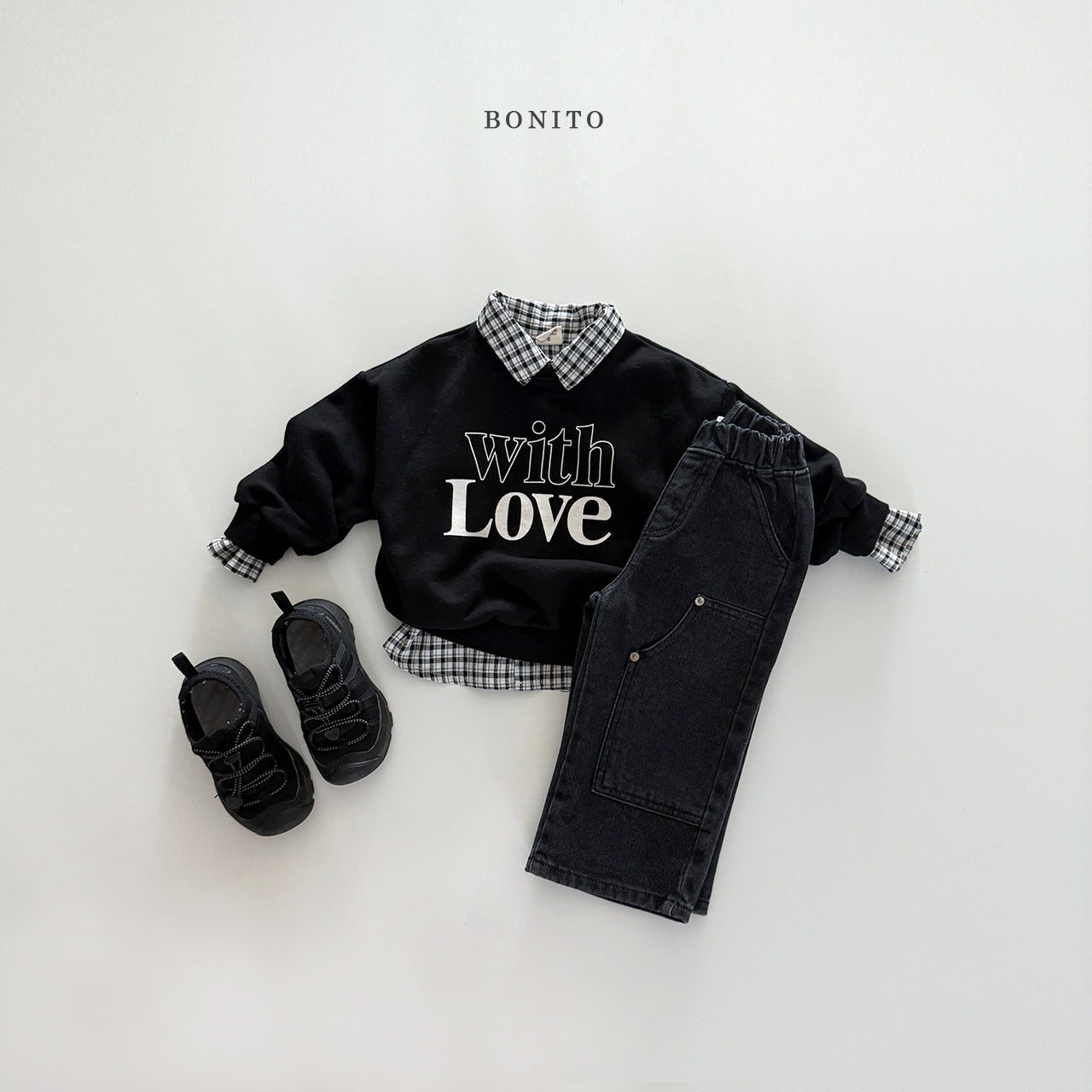 韓國童裝 25秋| BT25323 LOVE MTM (70-140CM)