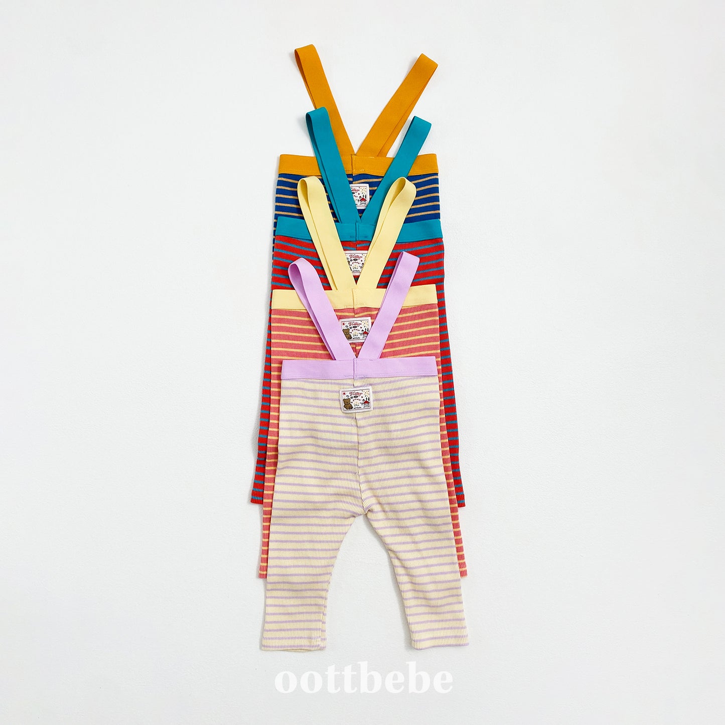 韓國童裝 | OT25319 OT Stripe Tee & Leggings Baby Set (Without Bonnet)