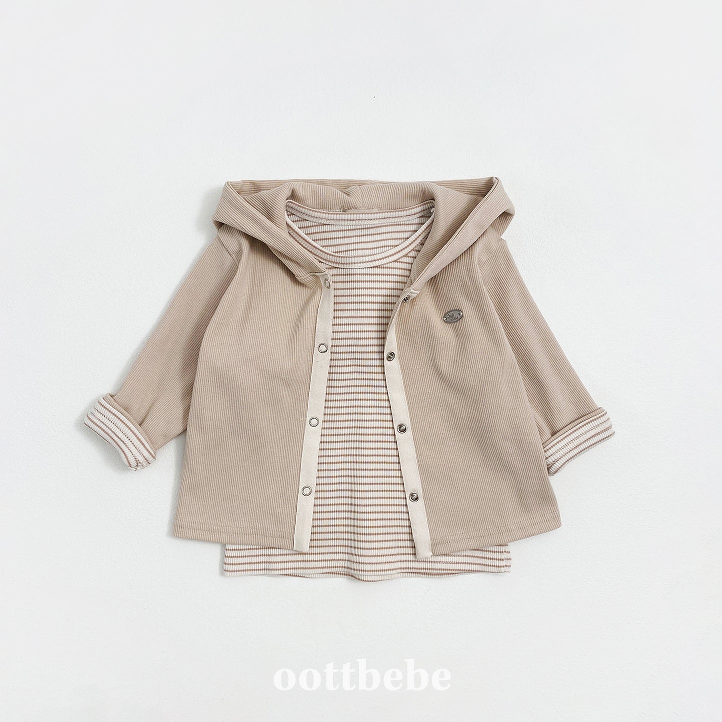 韓國童裝 | OT25321 Tee and Cardigan 2 set