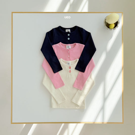 韓國童裝 26春 | UE18 Madeleine Button T-Shirt (90-125cm)