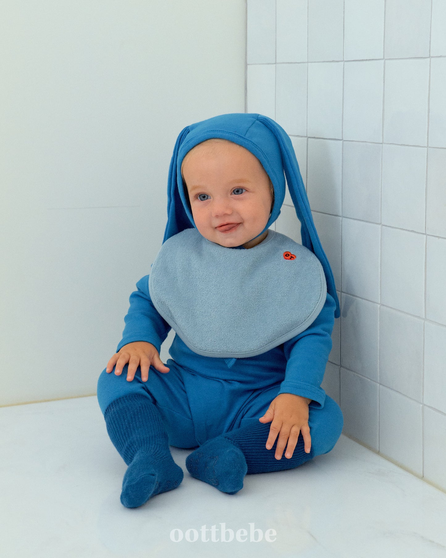 韓國童裝 | OT25313 Rainbow Bunny Baby Suit with Leggings