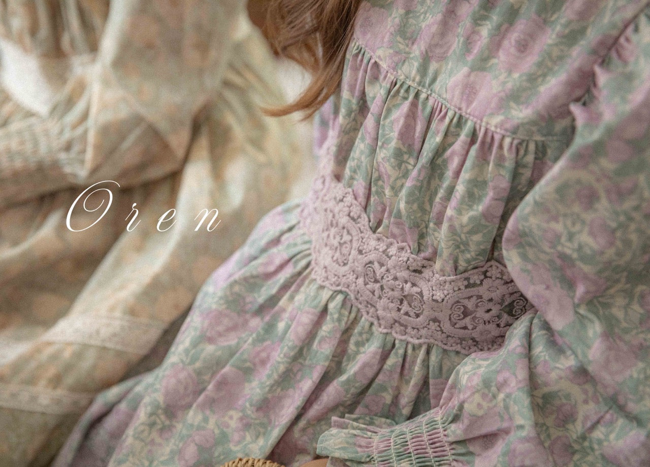 韓國童裝 25秋 | OR25345 Fleurin Flower One Piece