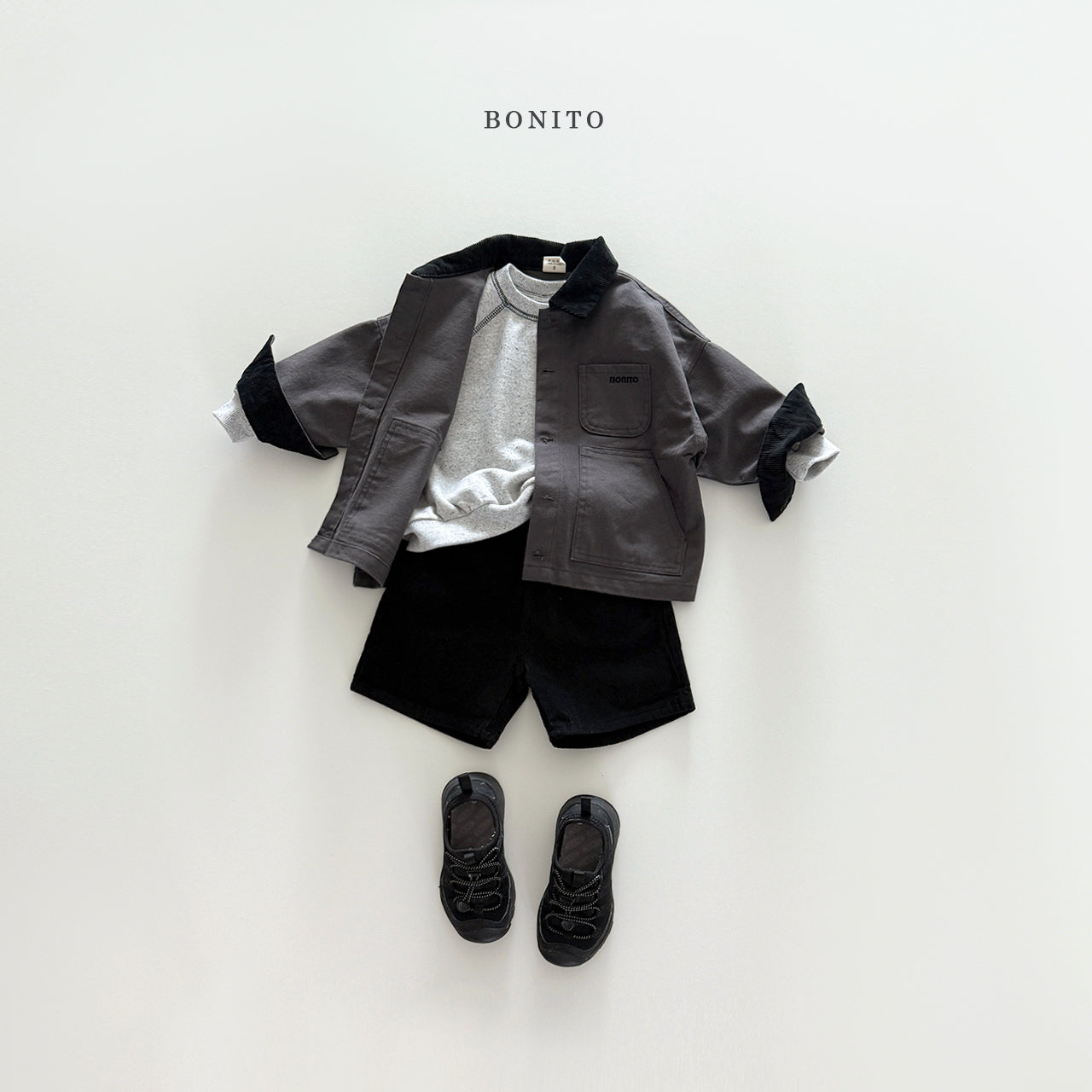 韓國童裝 25秋| BT25346 COLLAR JUMPER (70-140CM)