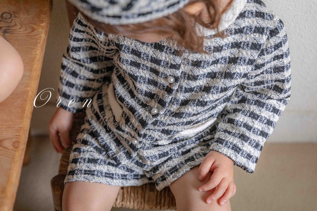 韓國童裝 25秋 | OR25311 Tweed Collection - Boy Top and Bottom Set