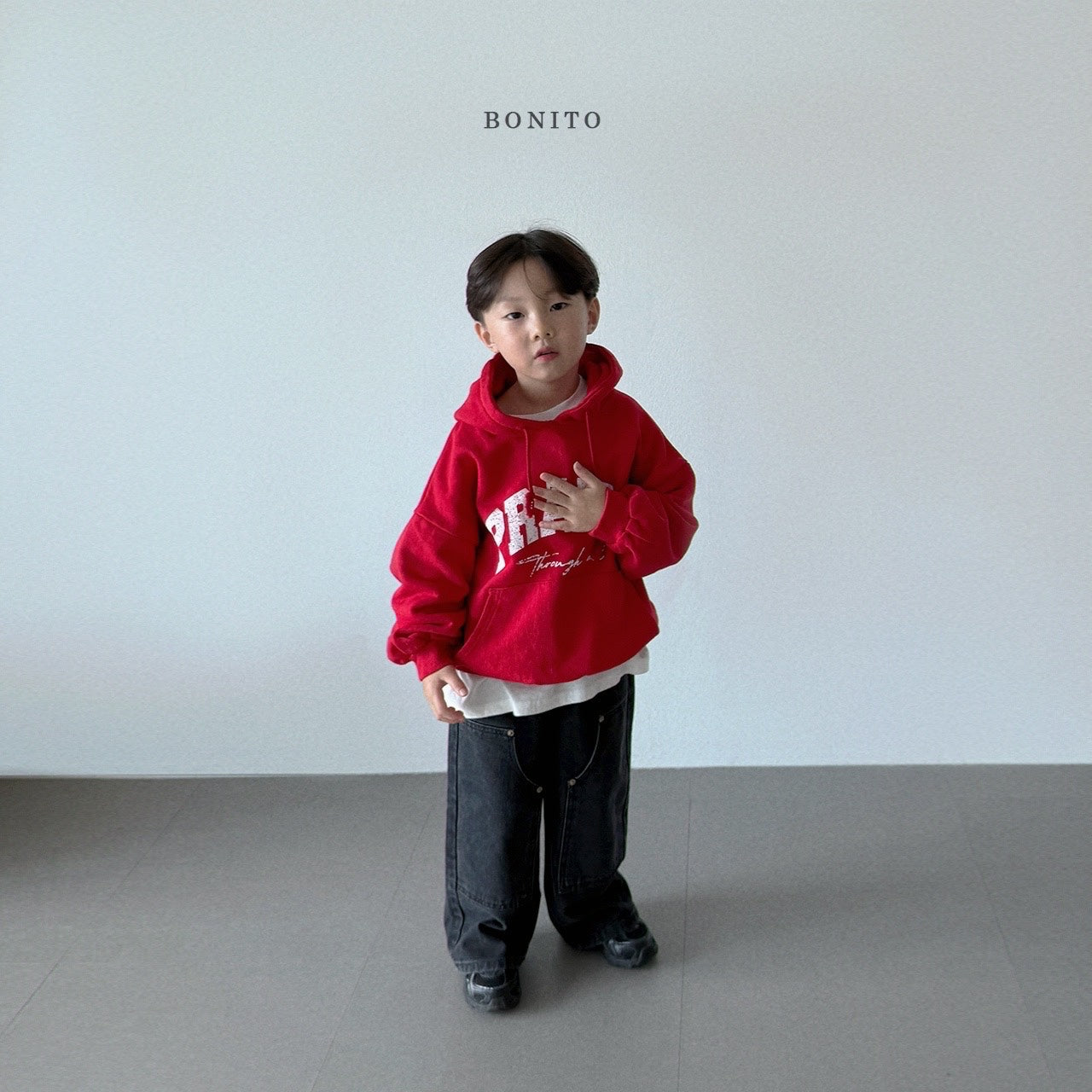 韓國童裝 25秋| BT25328 PRAISE HOODED MTM (70-140CM)