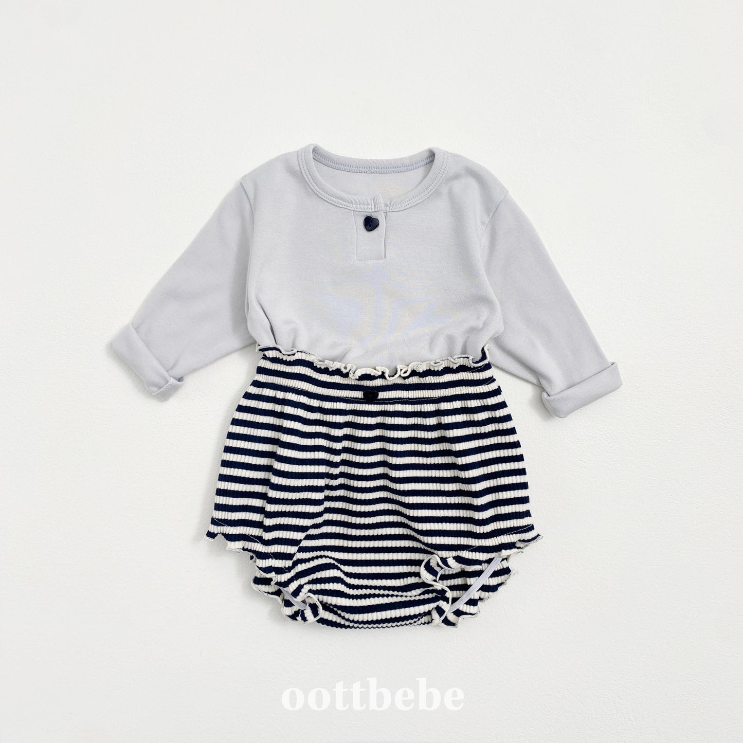 韓國童裝 | OT25355 Baby Top and Bottom Set
