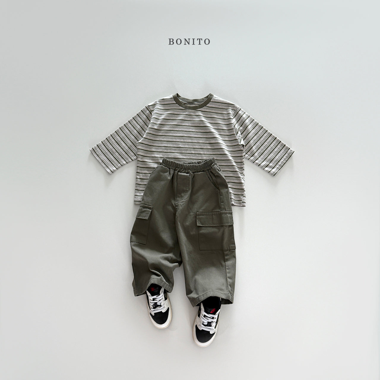 韓國童裝 25秋| BT25321 STRIPE TEE