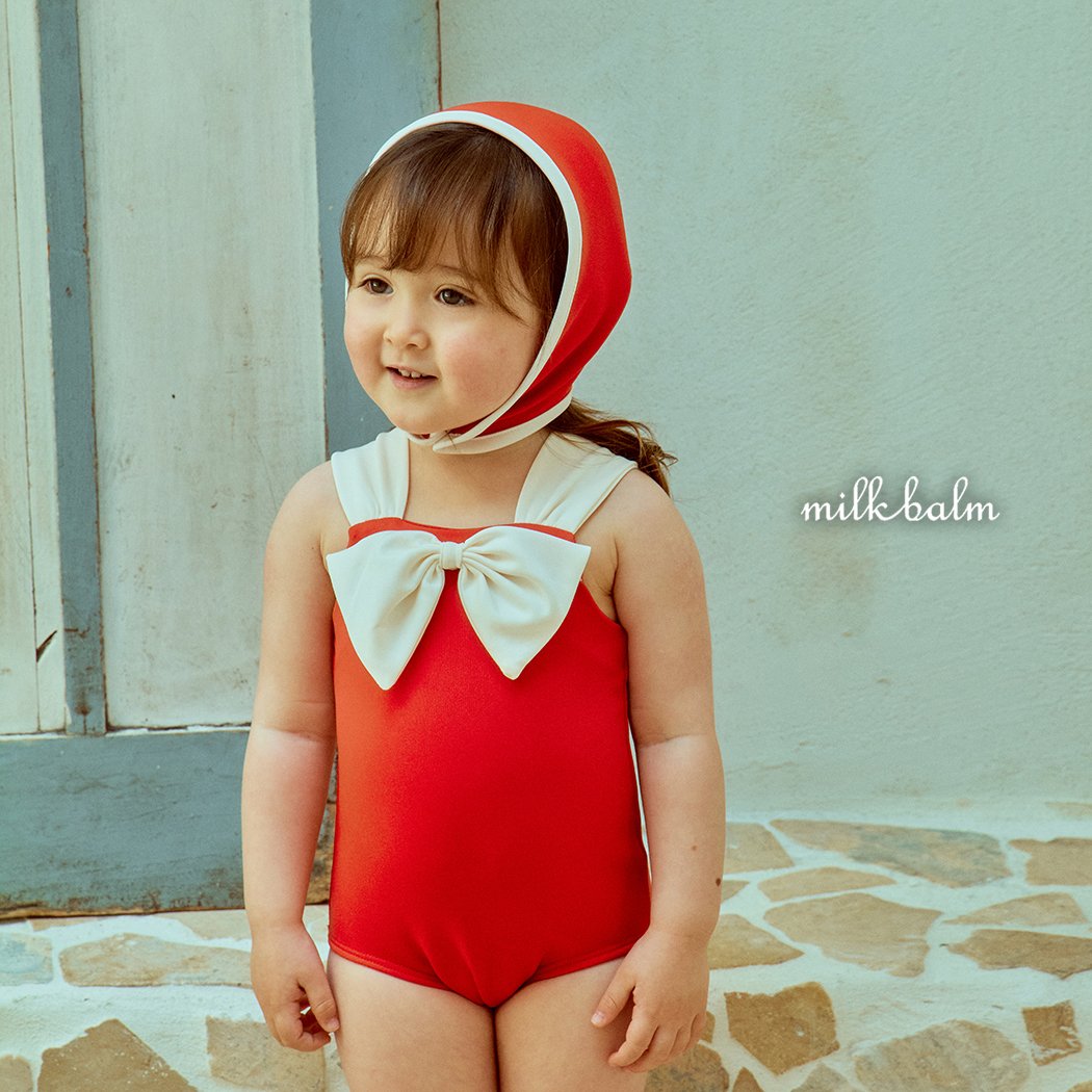 韓國童裝 25夏 | MK25204 RIBBON SWIMSUIT (BABY & KIDS)