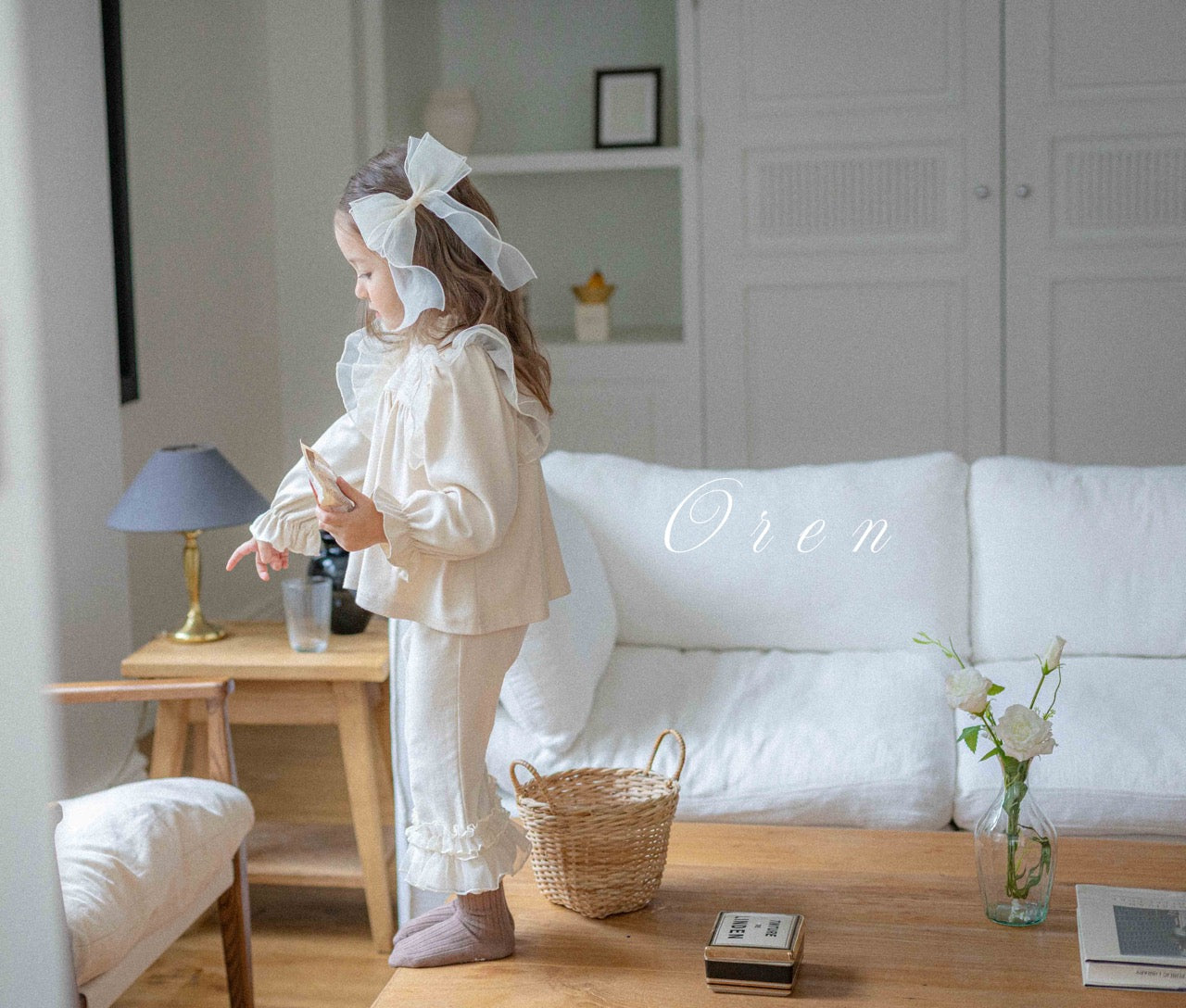 韓國童裝 25秋 | OR25328 Rosy Frill Blouse/Pants/Set