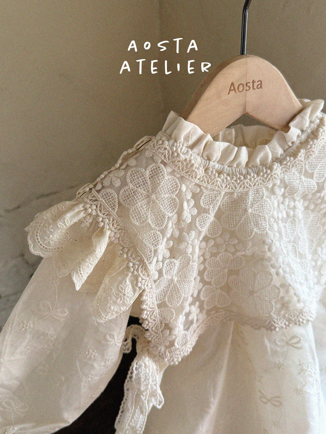 韓國童裝 25春 | AO25114 LACE VEST