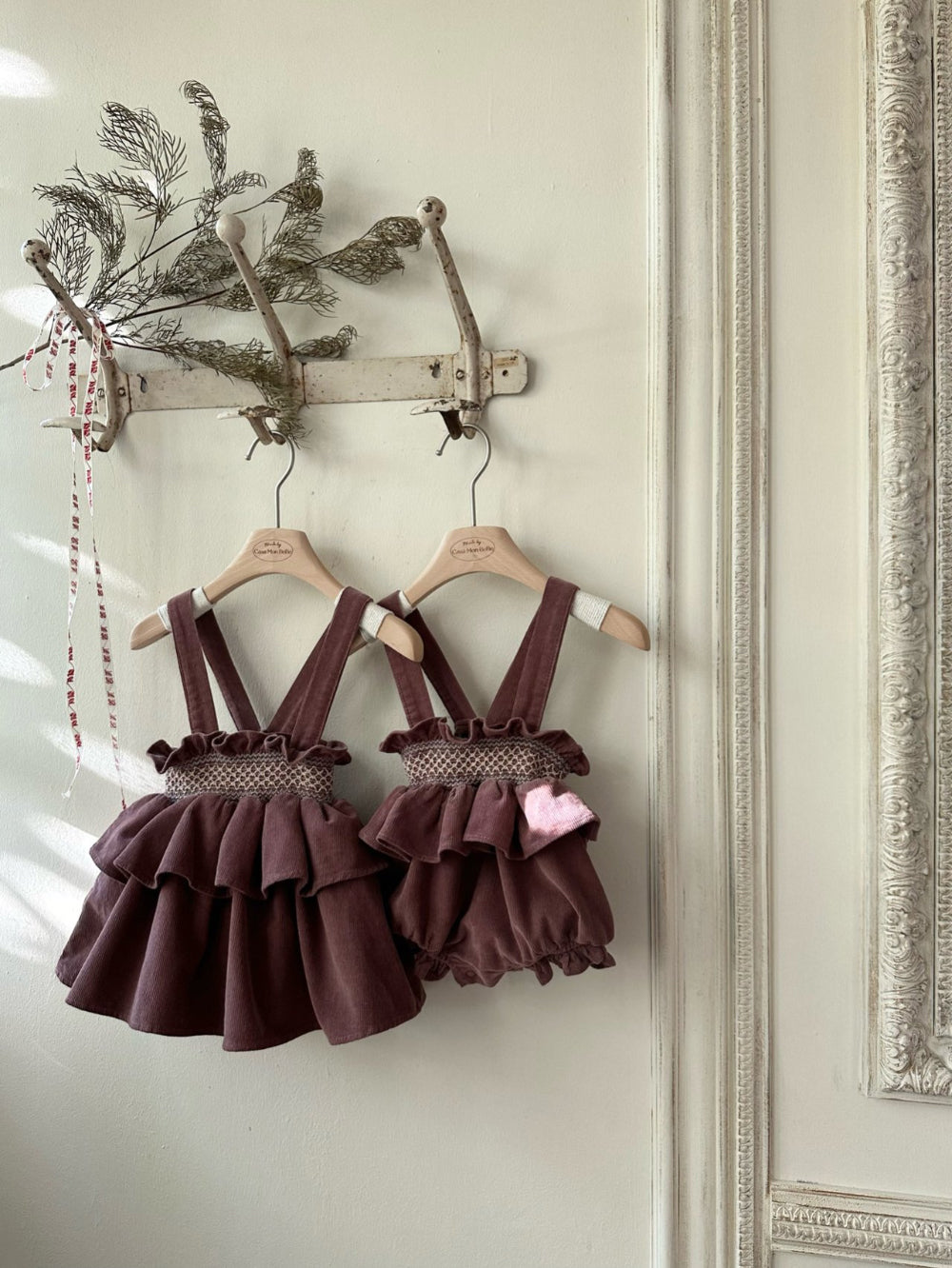韓國童裝 25春| MB25110 Smoked Frill Melange Skirt