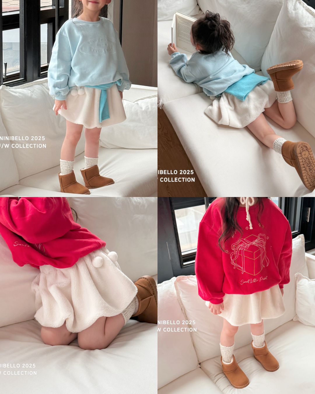 韓國童裝 25秋冬 | NB25430 Snowy Skirt