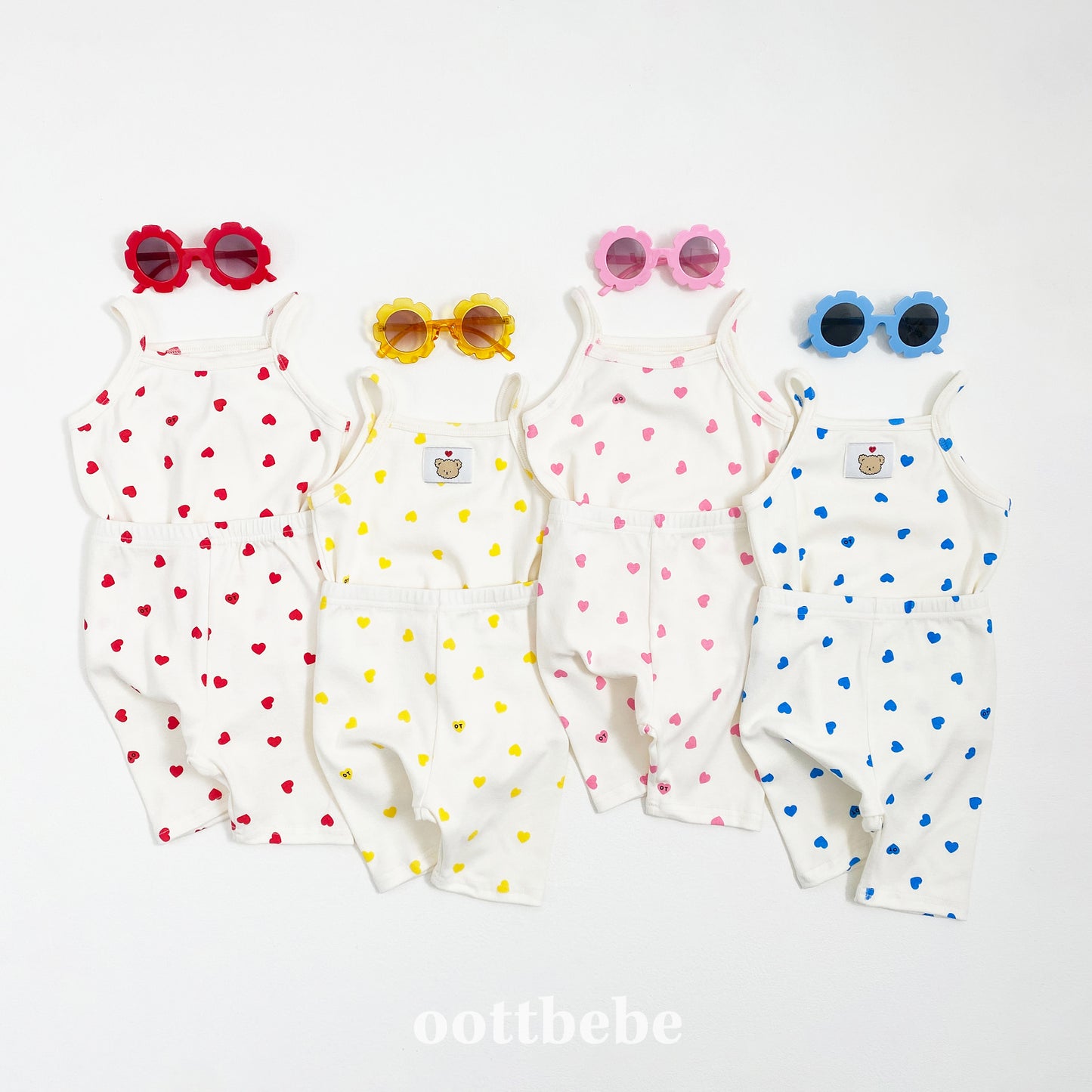 現貨▷ 韓國童裝 Oottbebe Heart Top and Bottom Set