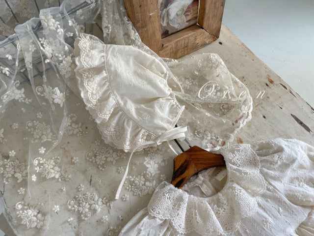 韓國童裝 25秋 | OR25302 Lace Bonnet
