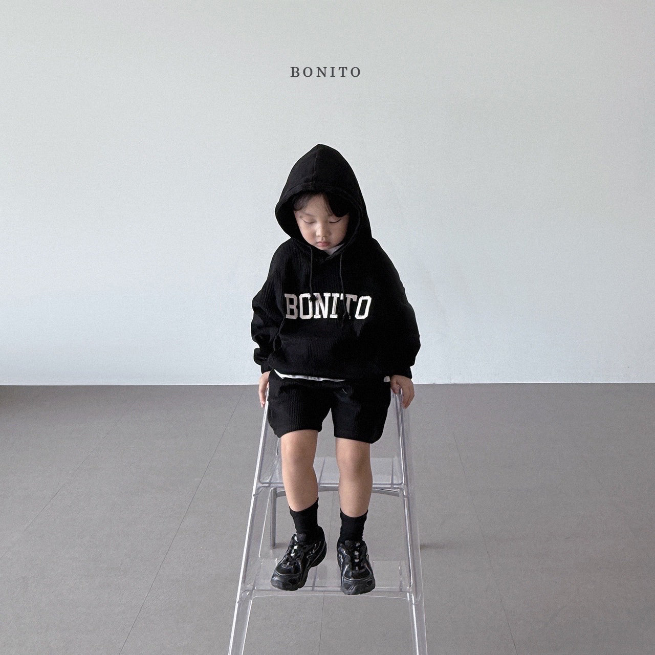 韓國童裝 25秋| BT25343 BONITO HOODED TOP AND BOTTOM SET (70-140CM)