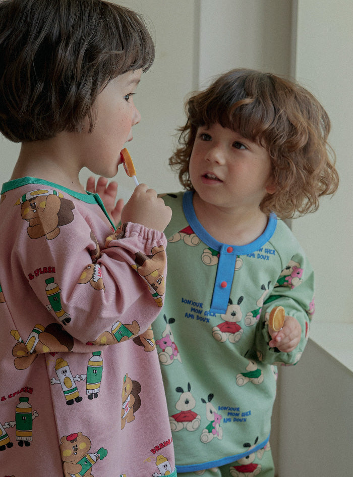 25FW 新款 室內服團購 (30/9截單) 無螢光長袖套裝(90-140) LS68