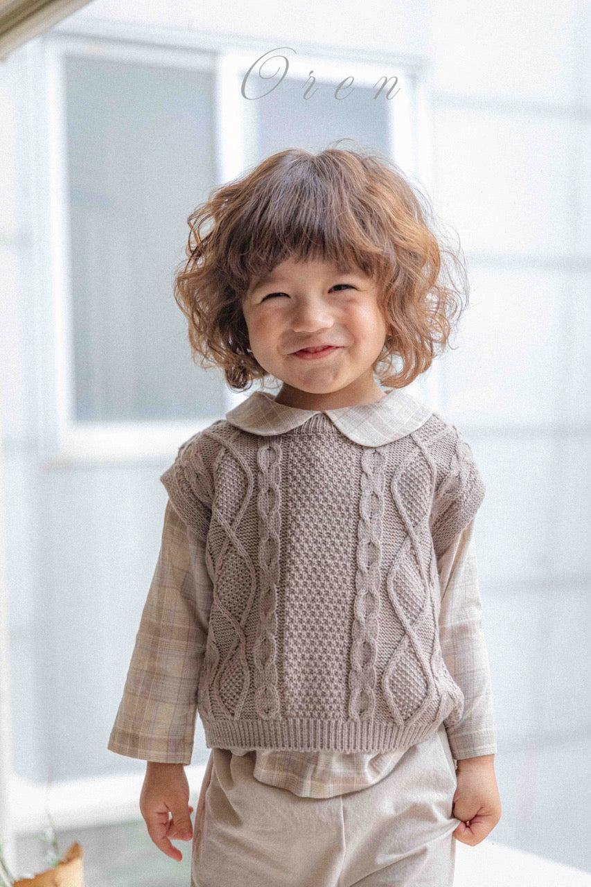 韓國童裝 25秋 | OR25321 Knit Vest