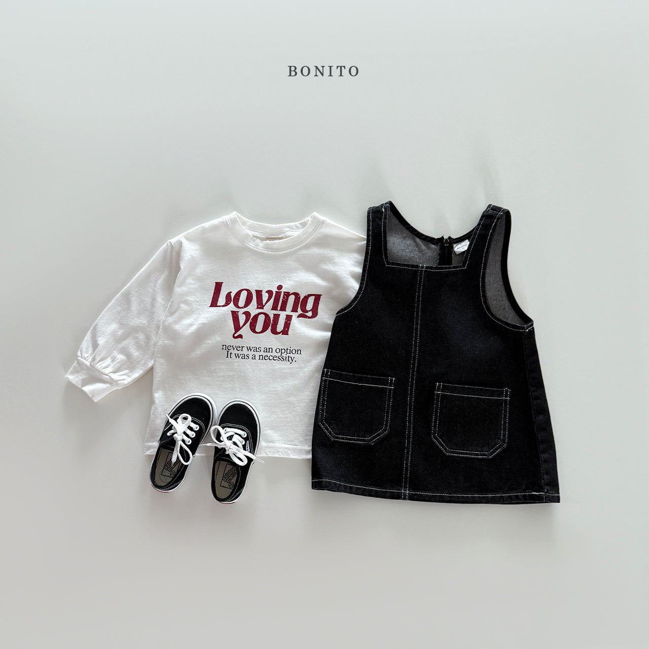 韓國童裝 25秋| BT25319 LOVING YOU TEE (70-140CM)