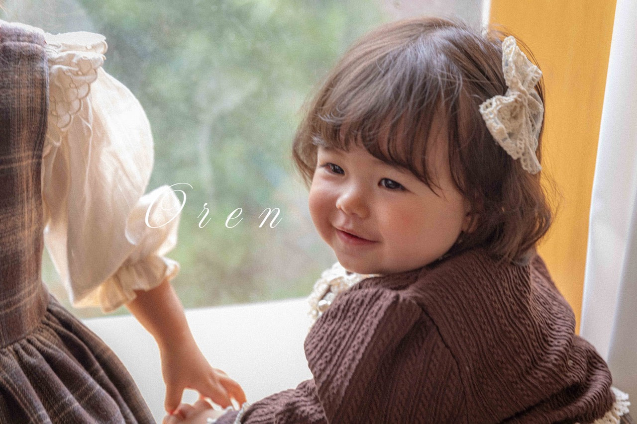 韓國童裝 25秋 | OR25301 Ribbon Lace Hairpin