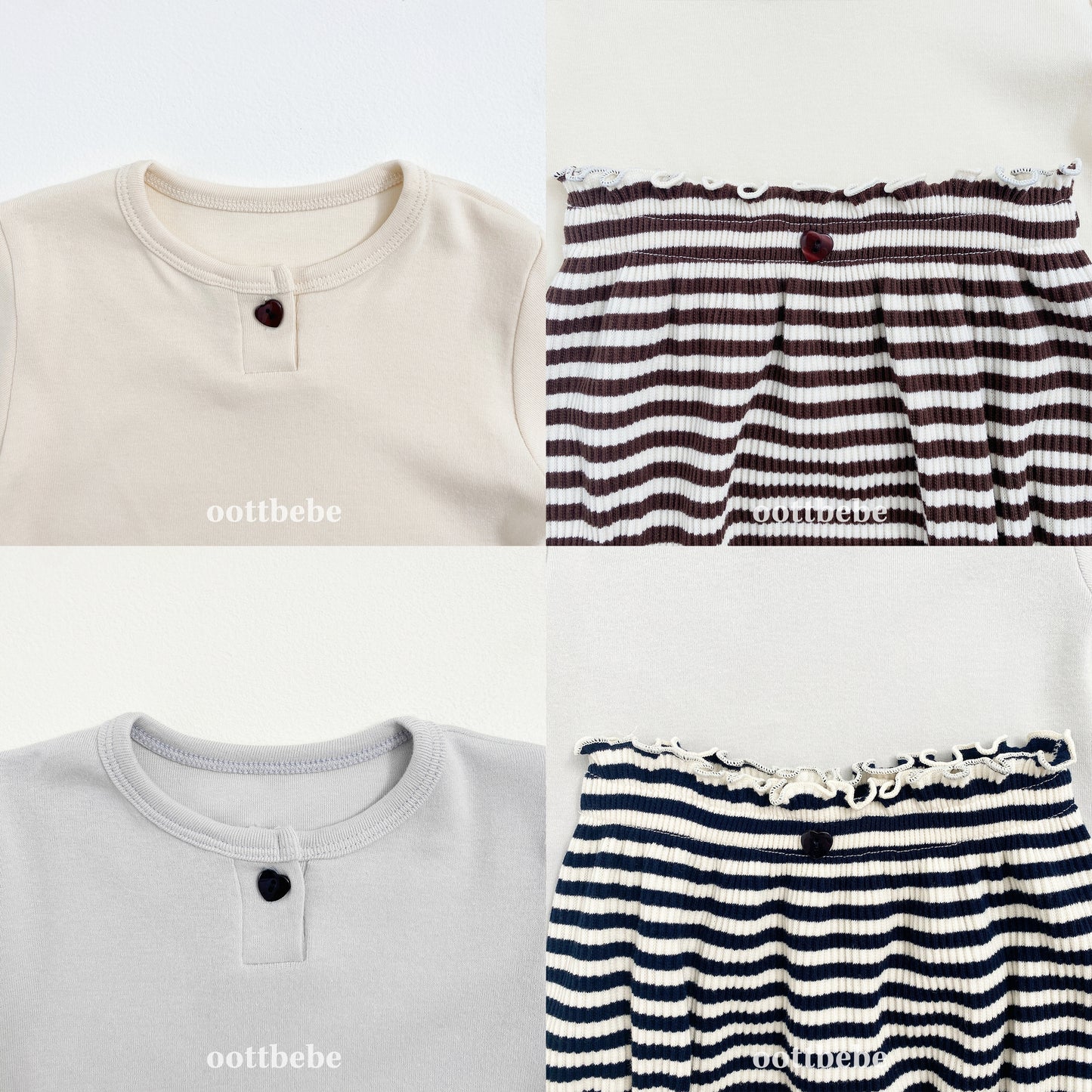 韓國童裝 | OT25355 Baby Top and Bottom Set