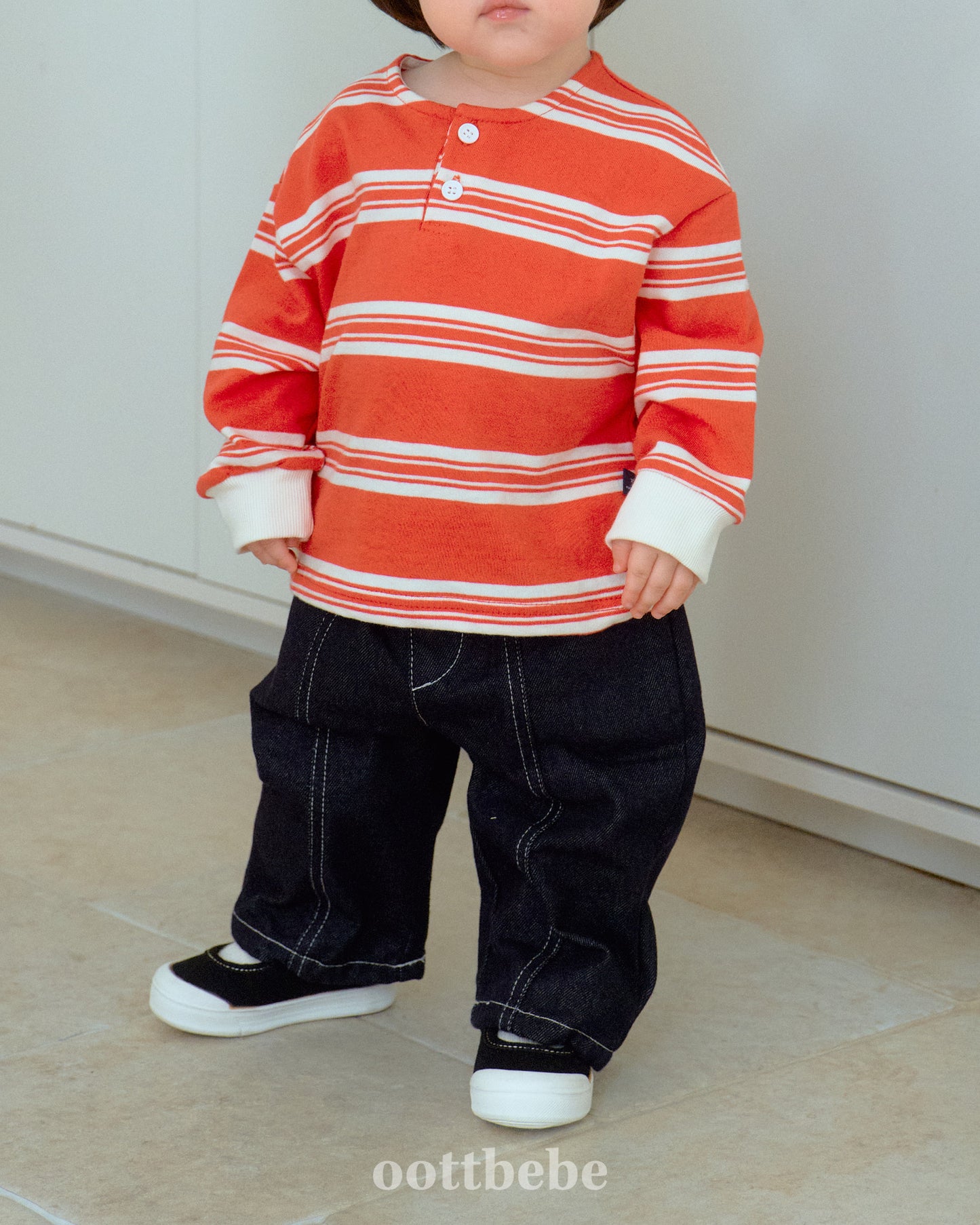 韓國童裝 | OT25328 Kids Stripe MTM