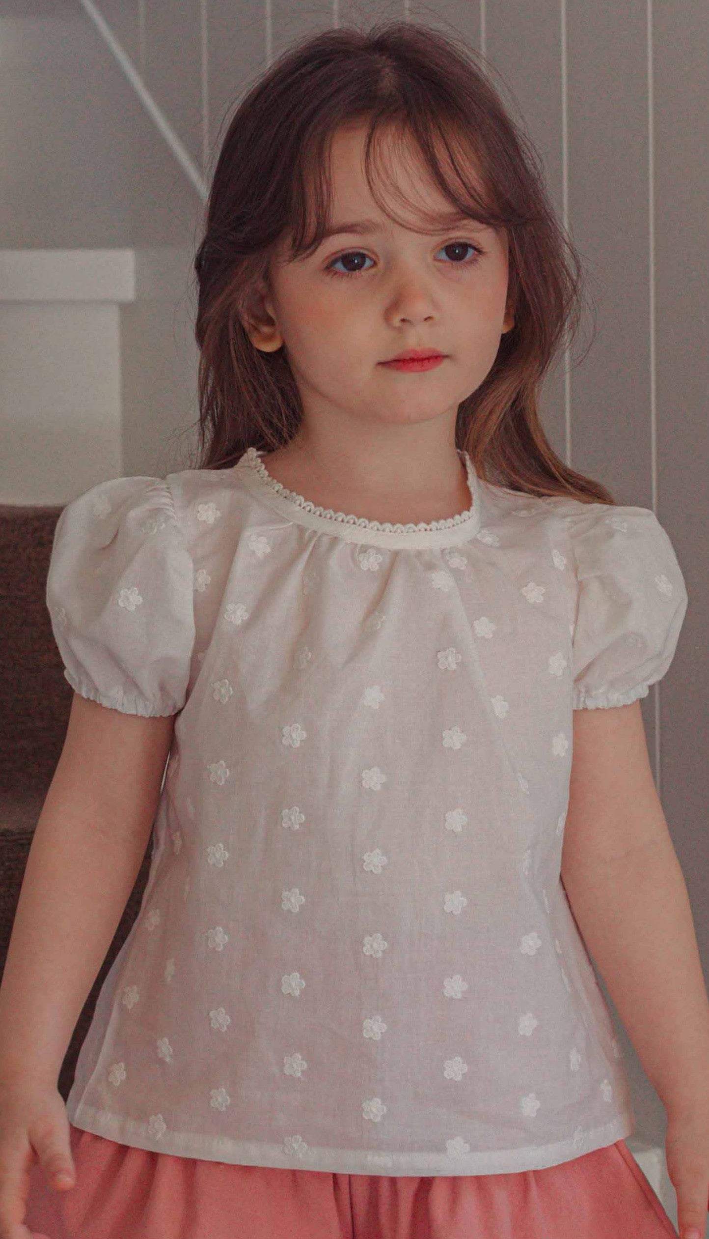 韓國童裝 26夏| CR07 Flower Lace BL (80-125cm)