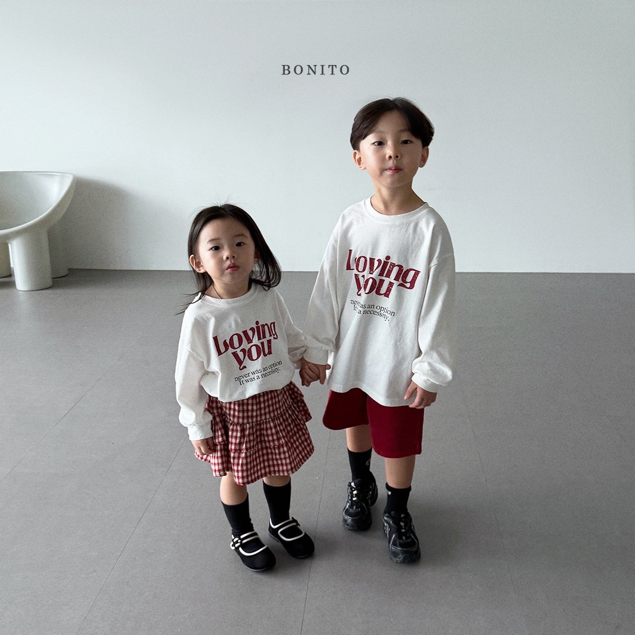 韓國童裝 25秋| BT25333 CHECKERED CANCAN SKORT (70-140CM)