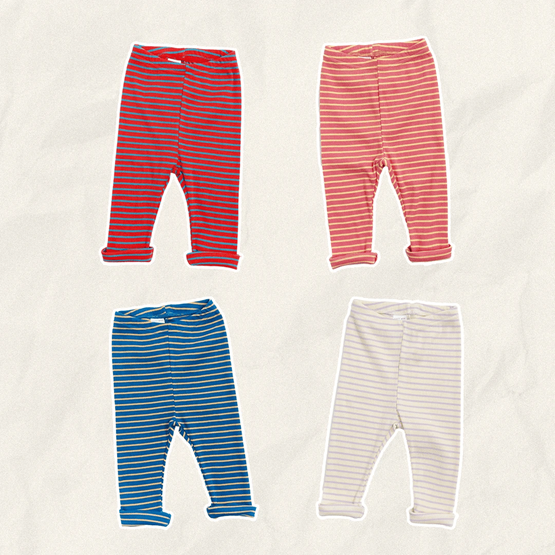 韓國童裝 | OT25320 OT Stripe Kids Leggings