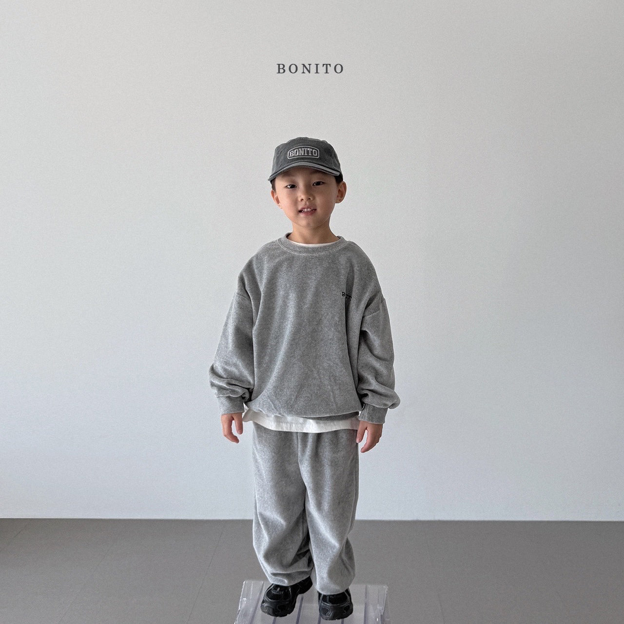 韓國童裝 25秋| BT25342 BONITO TOP AND BOTTOM SET (70-140CM)