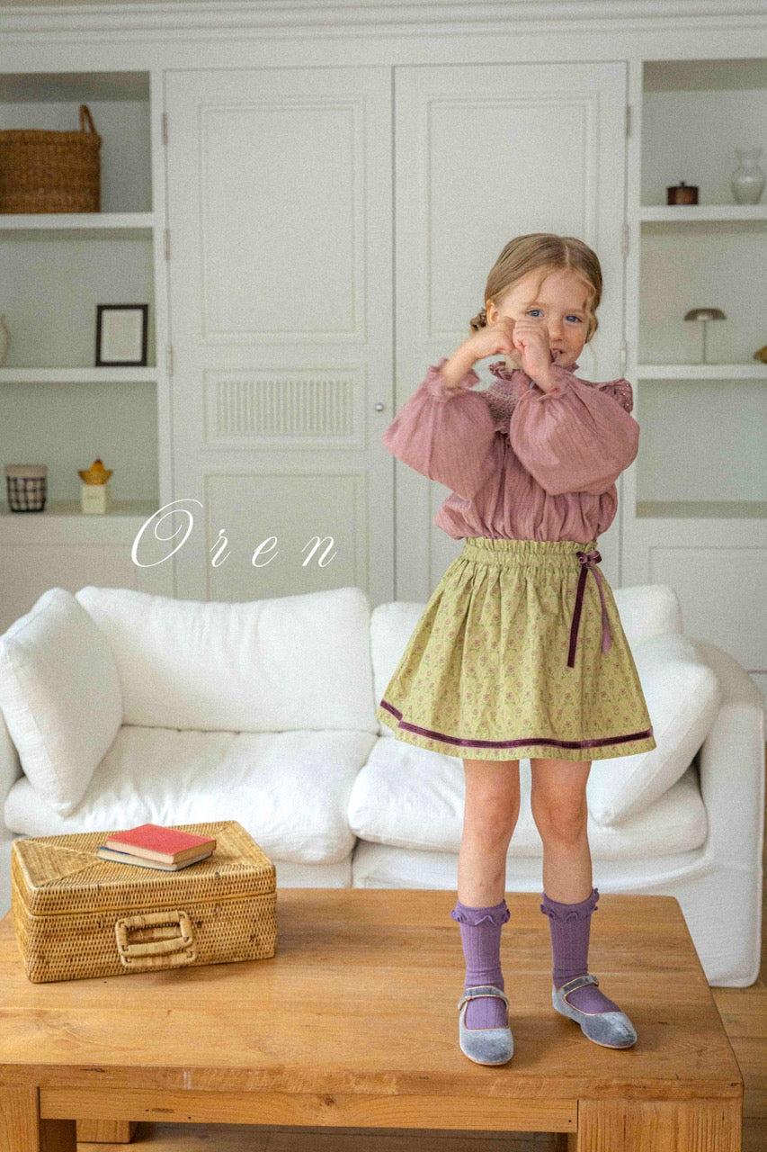 韓國童裝 25秋 | OR25343 Caramel Flare Skirt