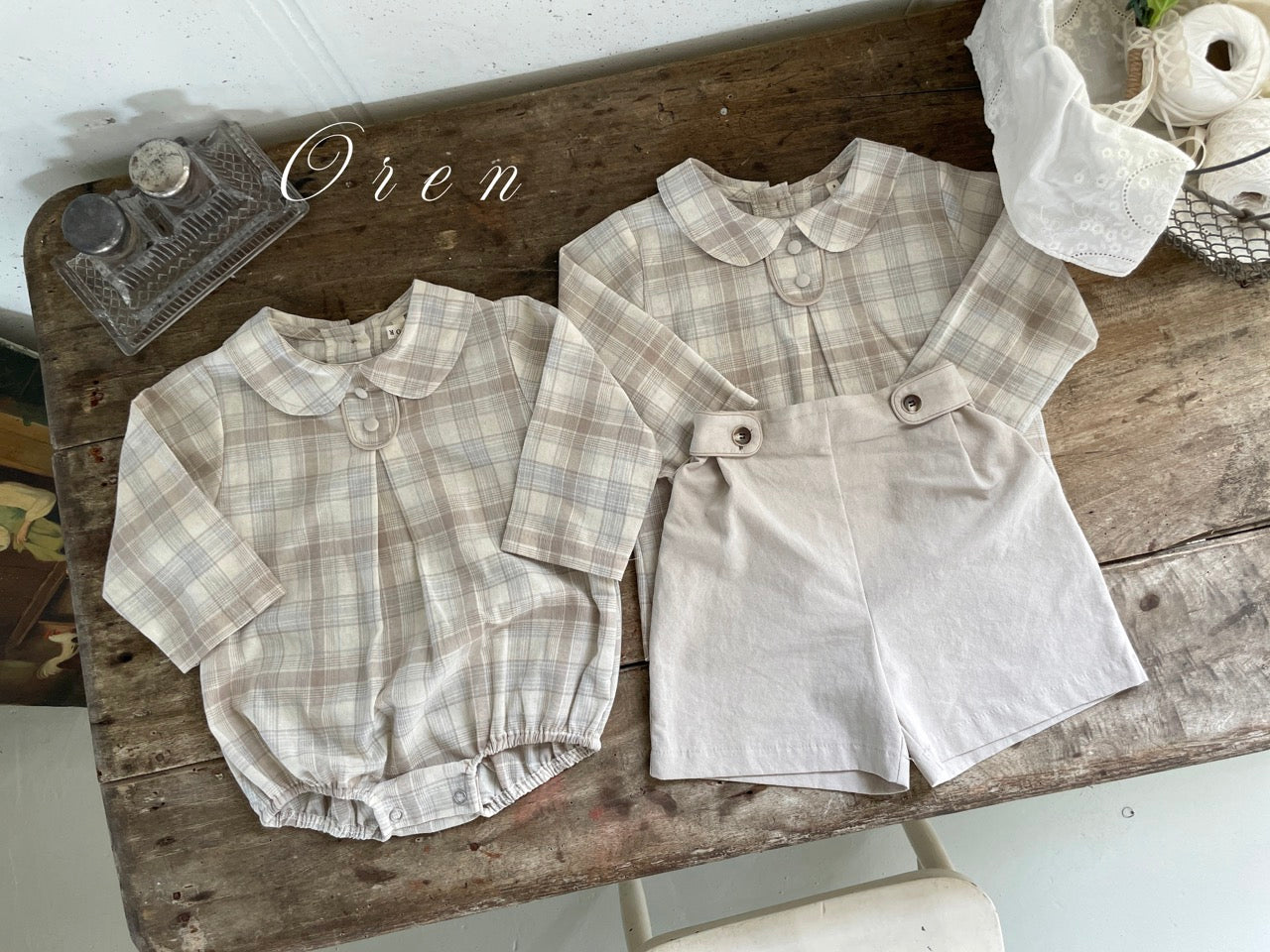 韓國童裝 25秋 | OR25323 Check Suit