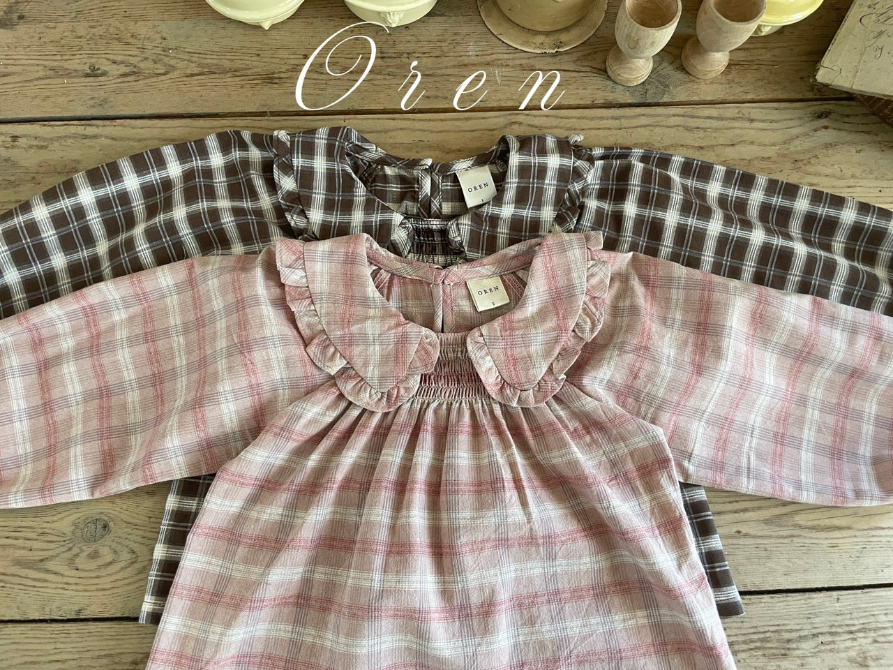 韓國童裝 25秋 | OR25341 Marche Check Blouse
