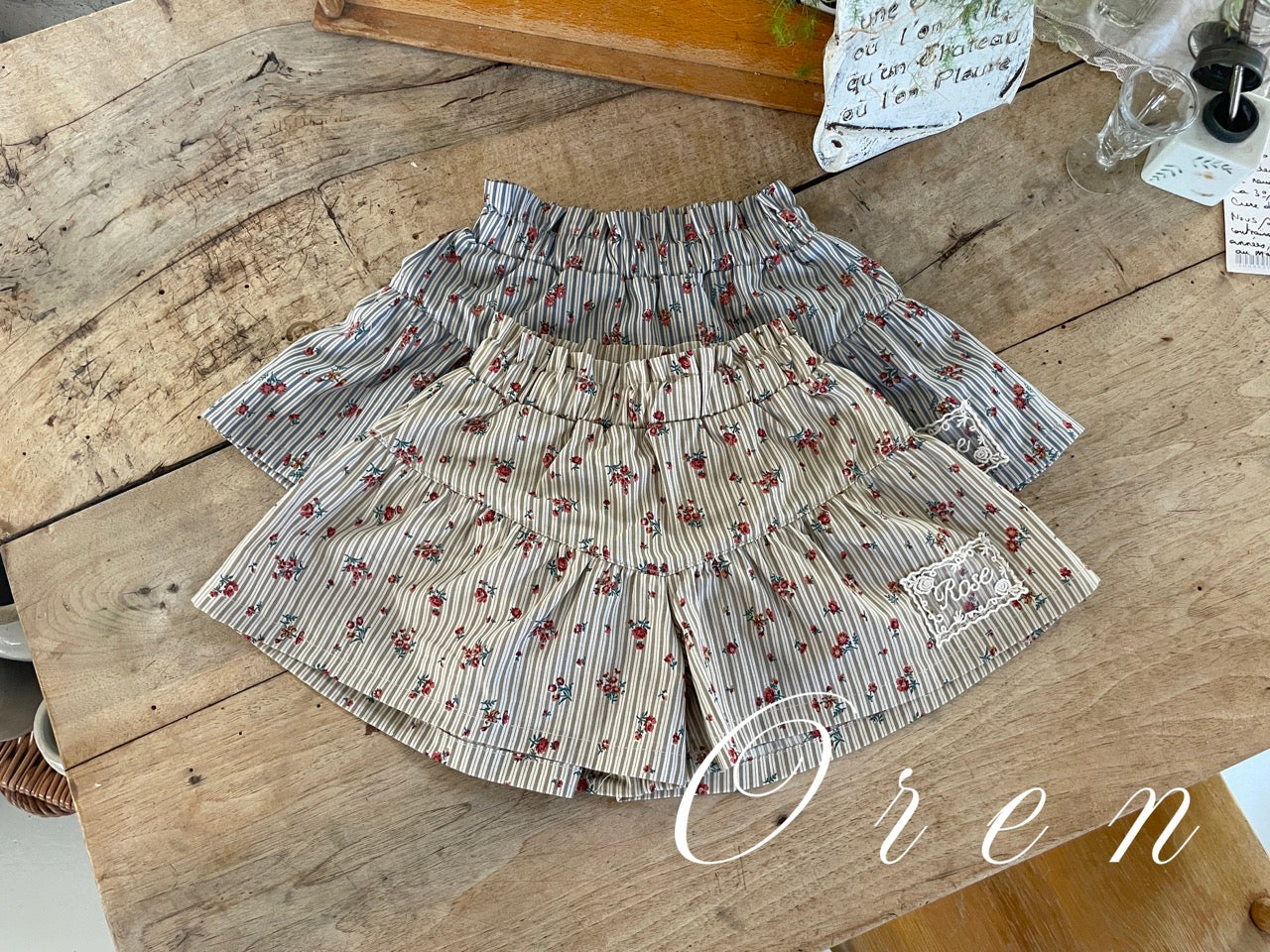 韓國童裝 25秋 | OR25340 Jute Flower Pants