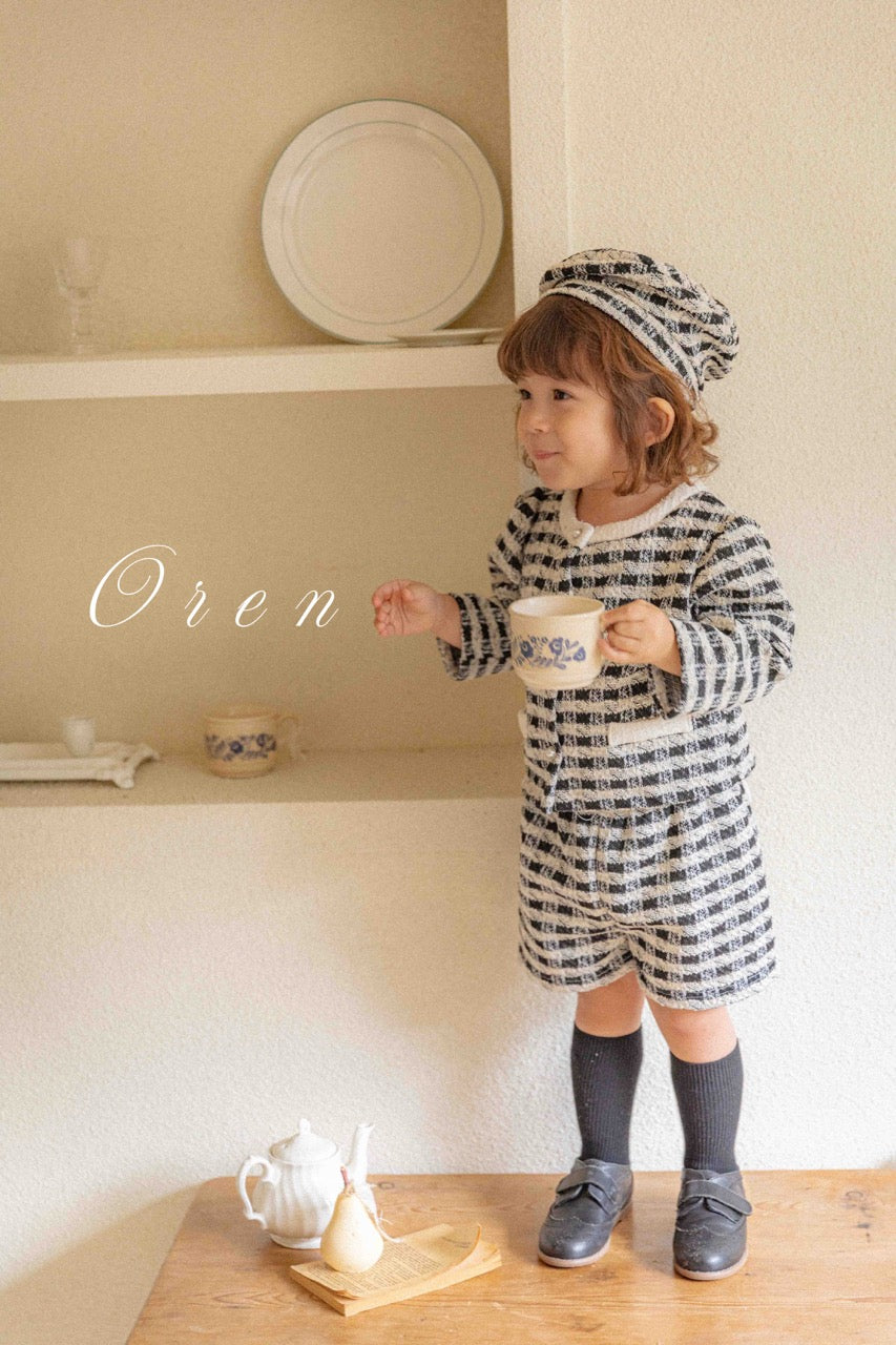 韓國童裝 25秋 | OR25311 Tweed Collection - Boy Top and Bottom Set