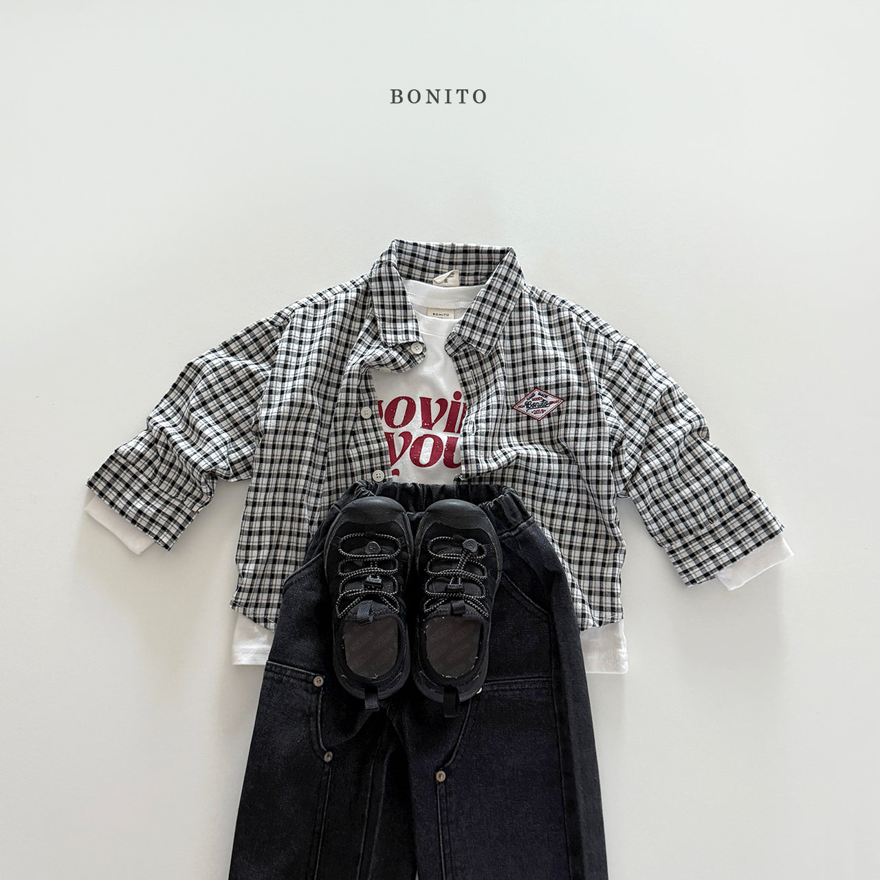 韓國童裝 25秋| BT25326 CHECKERED SHIRT (70-140CM)