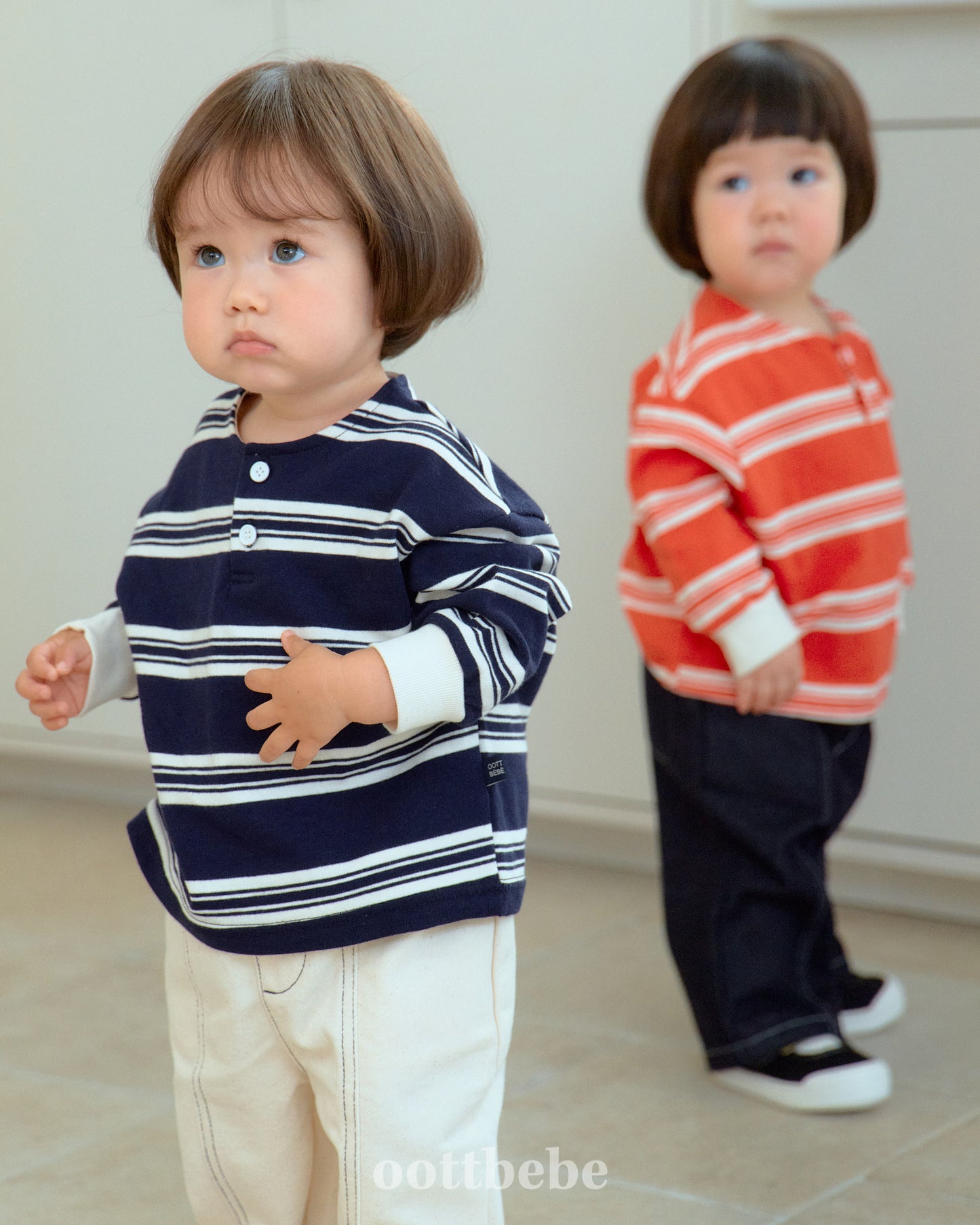 韓國童裝 | OT25328 Kids Stripe MTM