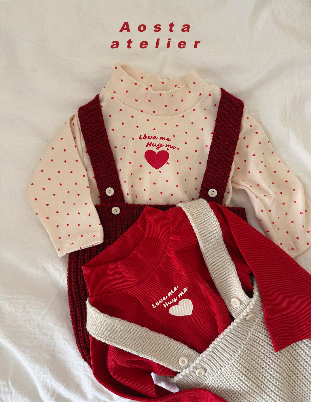 韓國童裝 25秋冬 | AO2423 Love Me Turtleneck