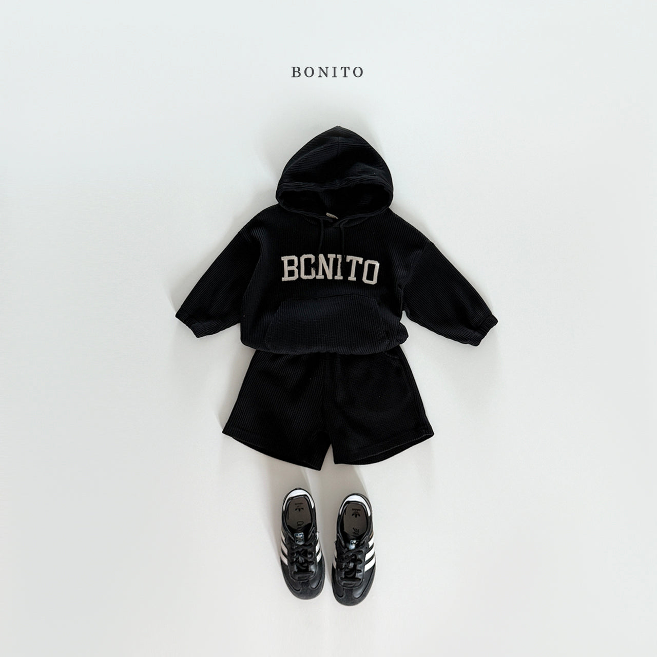韓國童裝 25秋| BT25343 BONITO HOODED TOP AND BOTTOM SET (70-140CM)