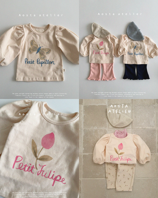 現貨▷ 韓國童裝 25春 | AO25145 FLIP PUFF TEE (80/110)