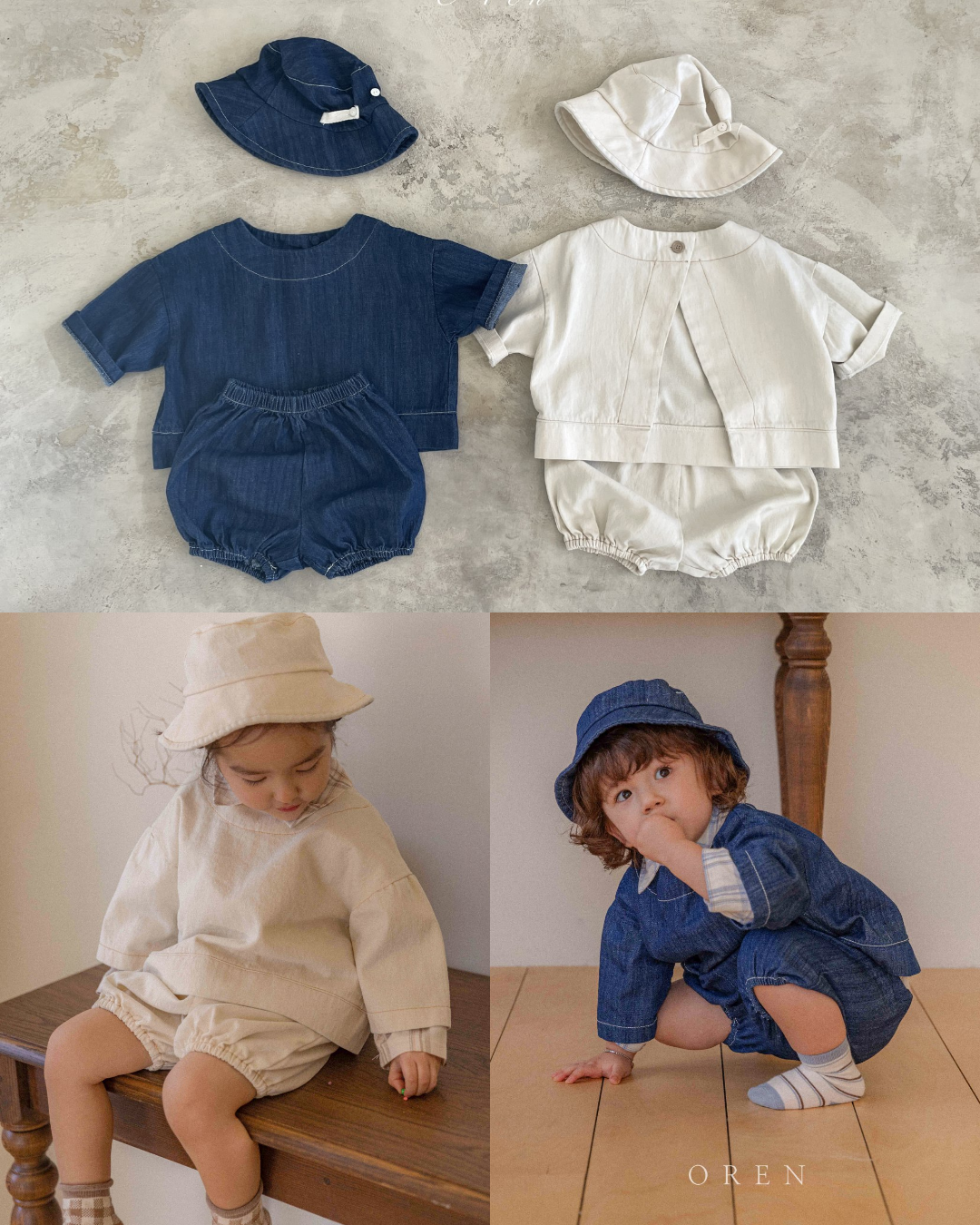 現貨▷ 韓國童裝 25春 | OR25157 TOP AND BOTTOM SET (95-100cm)