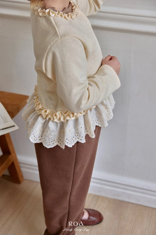 韓國童裝 26春 | RO02 Lace Frill Cardigan (80~120cm)