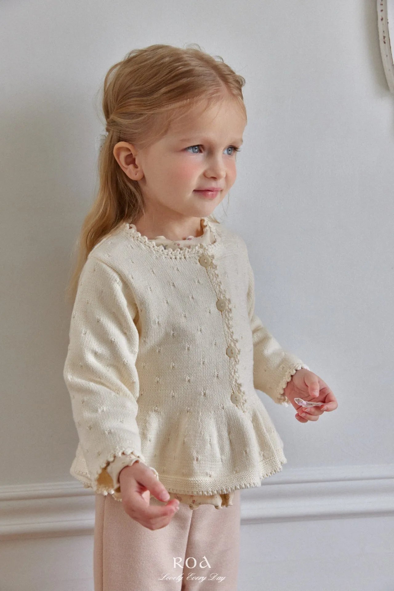 韓國童裝 26春 | RO03 Flare Knit Cardigan (80~120cm)