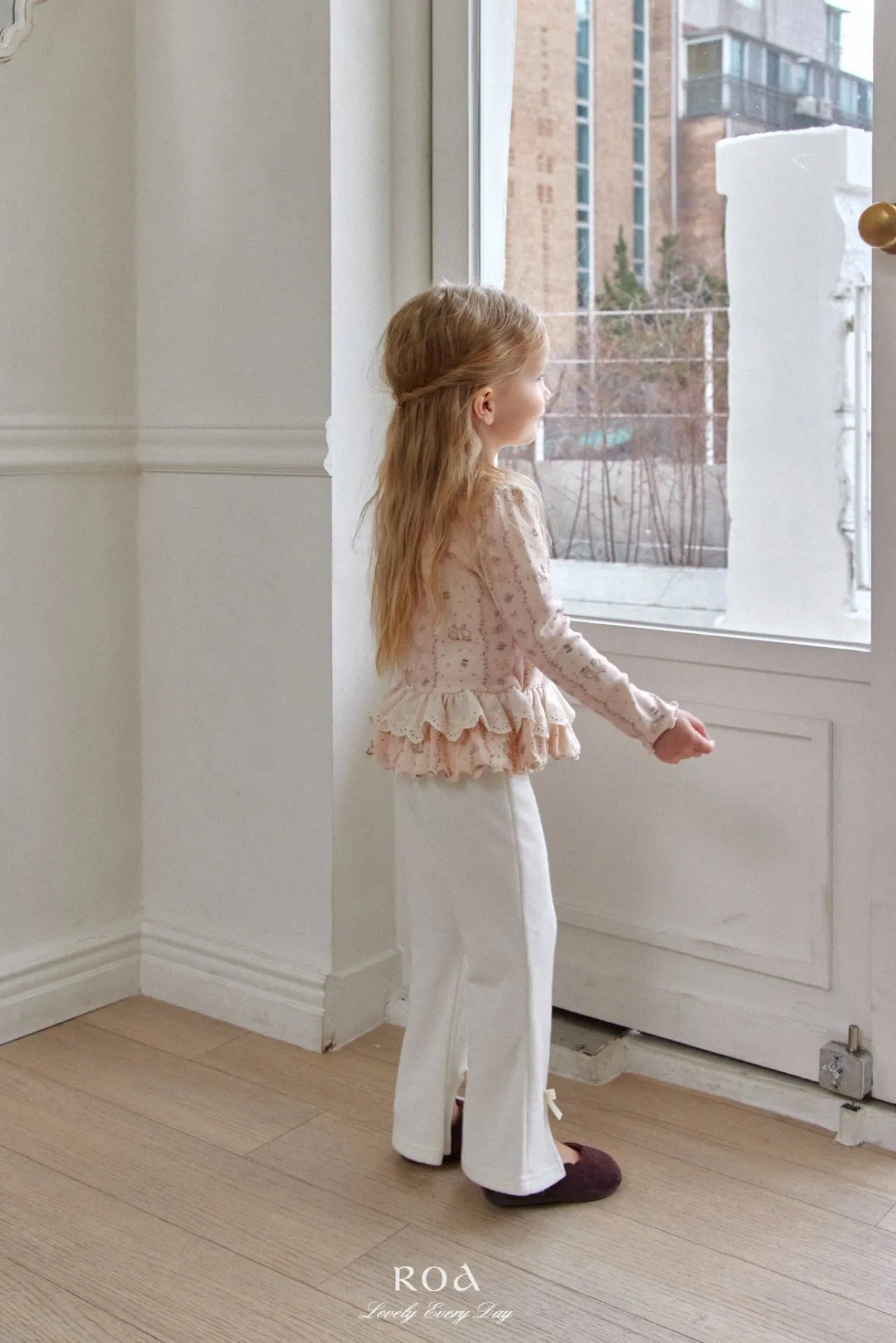 韓國童裝 26春 | RO11 Spring Lace Frill T-shirt (80~120cm)