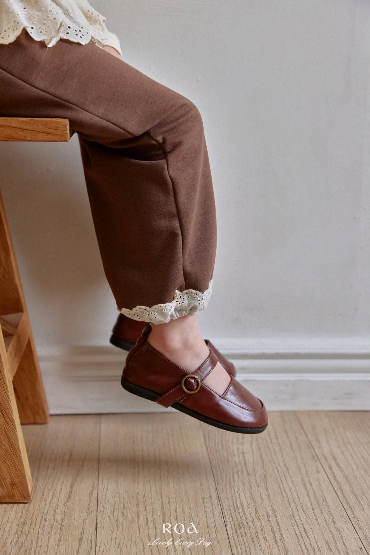 韓國童裝 26春 | RO21 Hem Lace Jogger Pants (80~120cm)