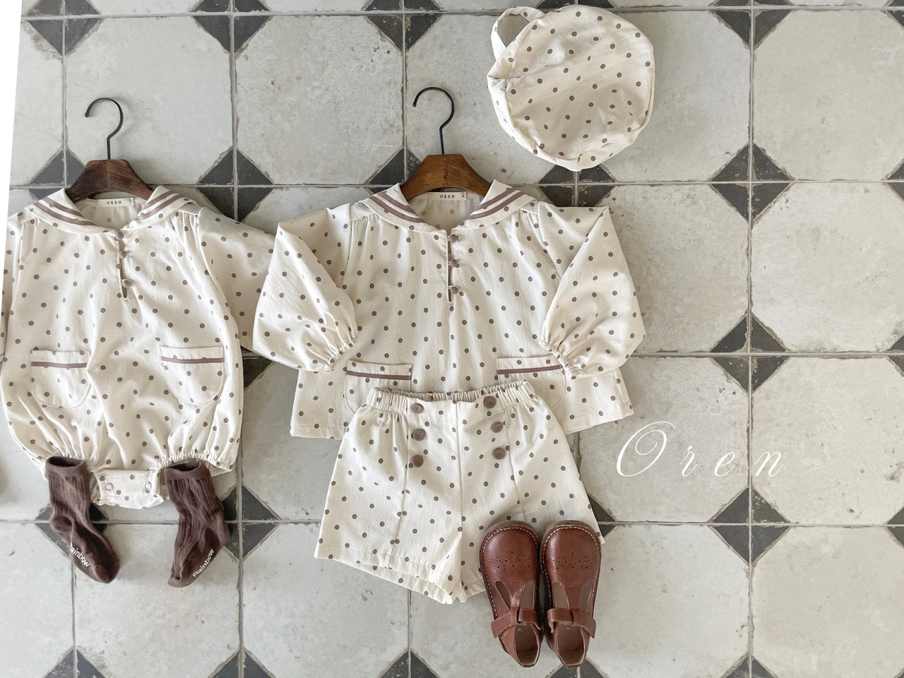 韓國童裝 25秋 | OR25312 Lucien Marine Collection - Top and bottom Set