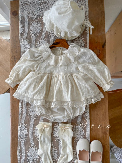 韓國童裝 25秋 | OR25302 Lace Bonnet