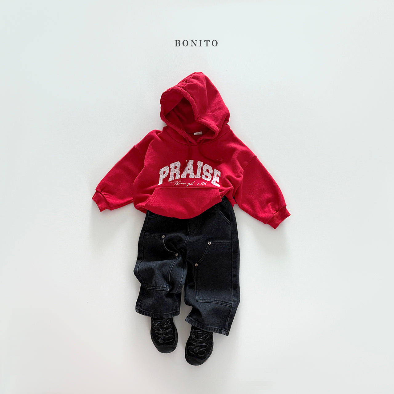 韓國童裝 25秋| BT25328 PRAISE HOODED MTM (70-140CM)