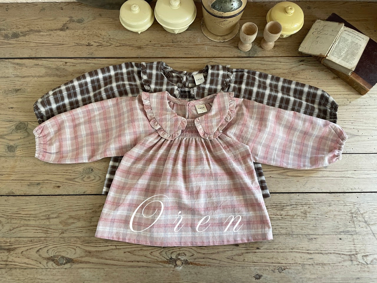 韓國童裝 25秋 | OR25341 Marche Check Blouse